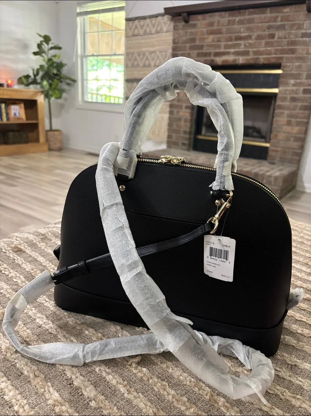 Coach Black‎ Leather Sierra Black Satchel with Gold Hardware